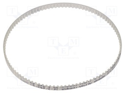 Timing belt; T2.5; W: 4mm; H: 1.3mm; Lw: 245mm; Tooth height: 0.7mm