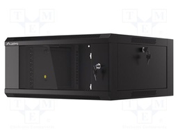 Enclosure: rack cabinet; Standard: 19"; 4U; black; 600mm; hanging