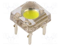 LED Super Flux; white; 7.62x7.62mm; 35÷40lm; 120°; Front: convex
