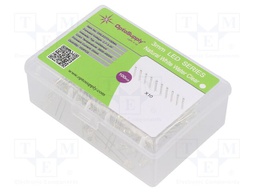 3mm; natural white; 30°; Kit: LED; 3500-4500K; plastic box; 100pcs.