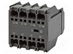 Auxiliary contacts; Leads: spring clamps; Contacts: NC + NO