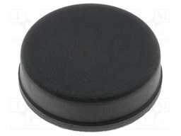 Self-adhesive foot; black; rubber; A: 20mm; B: 19mm; E: 6mm