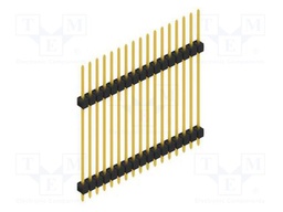 Connector: pin strips; pin header; male; PIN: 17; 2.54mm; THT; 1x17