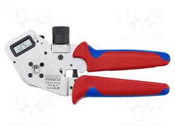 Tool: for crimping; contacts for round plug connectors; case