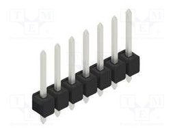 Connector: pin strips; pin header; male; PIN: 7; 2.54mm; THT; 1x7