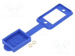 Socket gasket with dust cap; SLIM; Colour: blue; 29mm