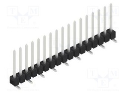 Connector: pin strips; pin header; male; PIN: 17; 2.54mm; SMT; 1x17