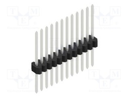 Connector: pin strips; pin header; male; PIN: 12; 1.27mm; THT; 1x12
