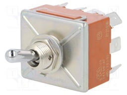 Switch: toggle; Pos: 2; 4PDT; ON-ON; 15A/250VAC; 15A/30VDC; -25÷85°C