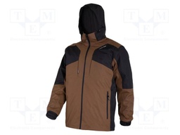 Work jacket; Size: XXXL; brown-black; 3IN1; with detachable liner
