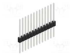 Connector: pin strips; pin header; male; PIN: 13; 1.27mm; THT; 1x13