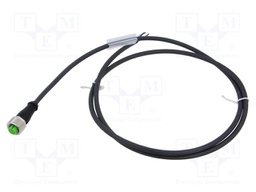 Cable: for sensors/automation; M12; PIN: 4; straight; 1m; plug; 4A