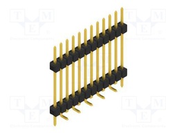 Connector: pin strips; pin header; male; PIN: 12; 2.54mm; SMT; 1x12