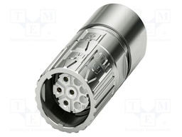Connector: M23; plug; PIN: 8(4+4); crimped; straight; M23 PRO; 630V