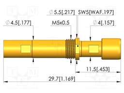 Test needle; screw-in