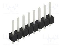 Connector: pin strips; pin header; male; PIN: 8; 2.54mm; THT; 1x8