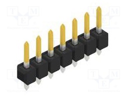 Connector: pin strips; pin header; male; PIN: 7; 2.54mm; THT; 1x7
