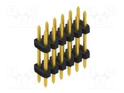 Connector: pin strips; pin header; male; PIN: 12; 2mm; THT; 2x6; 100V