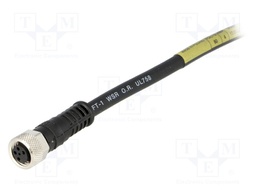 Connector: M8; female; PIN: 4; straight; with lead; plug; 3A; 30V