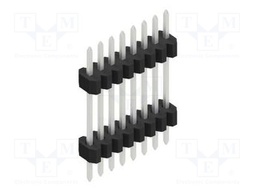 Connector: pin strips; pin header; male; PIN: 8; 1.27mm; THT; 1x8