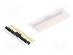Connector: pin strips; pin header; male; PIN: 18; 2.54mm; SMT; 1x18
