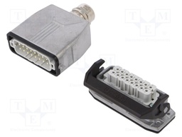 Connector: HDC; Type: with cable gland; Pitch: 66x16mm; 250V; 16A