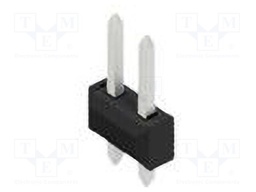 Connector: pin strips; pin header; male; PIN: 2; 2.54mm; THT; 2x1