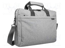 Laptop bag; grey; poliester 600D; Usable dim: 400x40x275mm; 15.6"