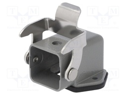 Enclosure: for HDC connectors; size D3A; with latch; angled; IP65