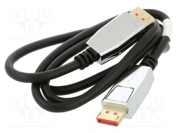 Cable; DisplayPort 1.4; DisplayPort plug,both sides; 1m; black