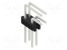 Connector: pin strips; pin header; male; PIN: 4; 1.27mm; THT; 2x2