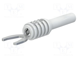 Connector: fork terminals; plug; 20A; white; Overall len: 56mm