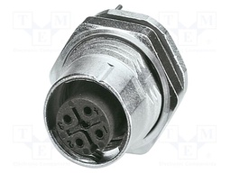 Connector: M12; socket; PIN: 5; female; 60V; straight; THT; A code
