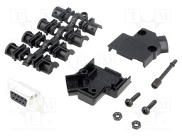 D-Sub; PIN: 9; plug; female; stamped and formed contacts