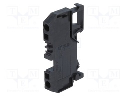 Splice terminal: rail; 0.08÷4mm2; ways: 1; terminals: 2; black; 800V