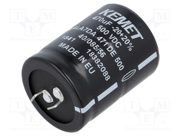 Capacitor: electrolytic; 470uF; 500VDC; ESR: 532.2mΩ; SNAP-IN; ±20%