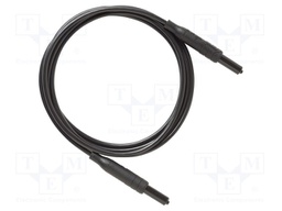 Test lead; 7A; 4mm banana plug-4mm banana plug; insulated; black