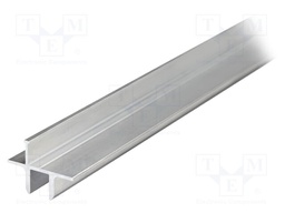 Profiles for LED modules; edge; natural; L: 1m; aluminium