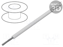 Wire; stranded; Cu; 22AWG; TFE; white; 250V; 30m; 100ft