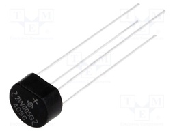 Single-phase bridge rectifier; Urmax: 50V; If: 2A; Ifsm: 60A; WOG
