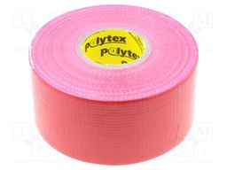 Tape: duct; W: 48mm; L: 25m; D: 0.25mm; red; natural rubber; 15%; 93°C