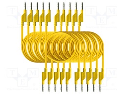 Test leads; 50VAC,120VDC; 10A; banana plug 4mm,both sides