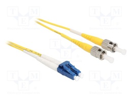 Fiber patch cord; OS2; LC/UPC,ST/UPC; 3m; 9/125um; LSZH; yellow