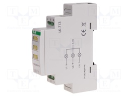 Module: voltage indicator; 3x230VAC; IP20; for DIN rail mounting