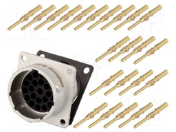 Connector: circular; Series: RT360; socket; male; crimped; PIN: 23