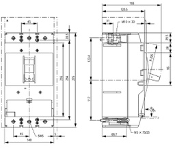 Switch-disconnector; Poles: 3; screw type; Inom: 630A; N; IP20