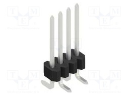 Connector: pin strips; pin header; male; PIN: 4; 1.27mm; SMT; 1x4