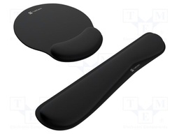 Mouse pad; black; Features: gel; Kit: gel keyboard pad,mouse pad
