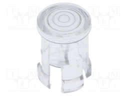 LED lens; round; Mat: polycarbonate; transparent; 5mm; UL94V-2