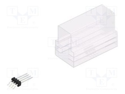 Connector: pin strips; pin header; male; PIN: 4; 1.27mm; SMT; 1x4